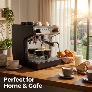 Machine à <span class=keywords><strong>café</strong></span> expresso professionnelle <span class=keywords><strong>en</strong></span> acier inoxydable SY-108 avec mousseur à lait vapeur facile à nettoyer et moulin intégré - Product Image 2