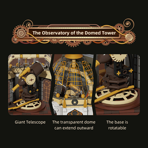 Steampunk Explorers: Empresas personalizadas pueden diseñar bloques de construcción de pequeñas partículas compatibles con logotipos, cabaña de playa tropical - Product Image 1