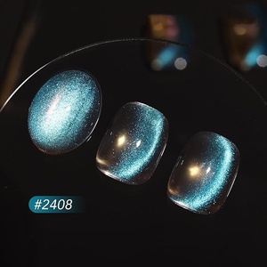 Cat Eye <b>Gel</b> <b>Nail</b> Polish <b>Set</b> with Magnet for Blue Glitter Holographic Cat Eye, Salon <b>Gel</b> Manicure and <b>Nail</b> Art DIY at Home - Product Image 3