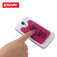 Porte-cartes d'identité auto-adhésif de haute qualité, support de téléphone portable tendance pour cartes de crédit, sans fermeture, couleur personnalisable