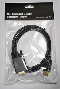 Cabo Adaptador DP para VGA Banhado a Ouro de 1,8M (6 Pés) com Blindagem Trançada e Revestimento em PVC para Monitor, Computador, Laptop, <span class=keywords><strong>TV</strong></span>, DVD Player 1080P - Atacado - Product Image 6