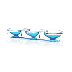 Lucite Neon Tamarin Bowl Em Laranja Acrílico Mini Buquês Flores Secas Pea Pod Shaped Display Bowl - Product Image 5