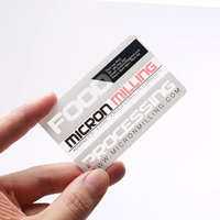 Cartes de visite personnalisées en PVC transparent givré, imprimées à l'écran avec logo, options de taille personnalisée en carton/carton duplex, à prix abordable