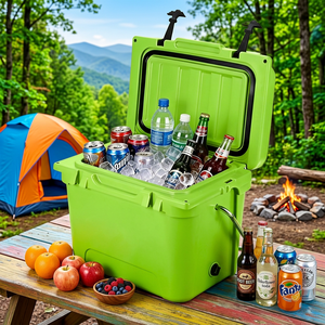 Glacière <span class=keywords><strong>isotherme</strong></span> rotomoulée 20L de haute qualité, écologique, mini, portable, avec impression de logo personnalisé, style moderne, en PE - Product Image 1