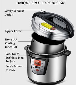 Cuisinière à pression électrique commerciale à prix direct d'usine, multi-usages, cuiseur à riz, acier inoxydable, cuisinière instantanée automatique 10L - Product Image 2