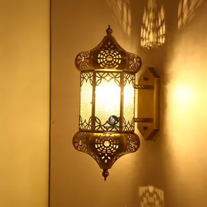 Современное декоративное настенное освещение для Исламской мечети, мусульманские светильники, настенный светильник, маленькая уличная Марокканская лампа