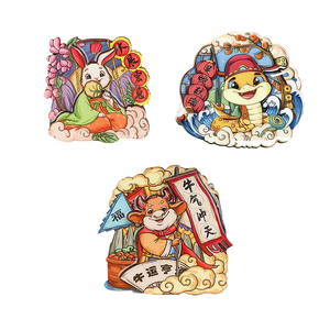 Diseños lindos animales conejo serpiente nevera puerta magnética <span class=keywords><strong>comprar</strong></span> en línea personalizable fabricante madera nevera imán <span class=keywords><strong>para</strong></span> niños - Product Image 1