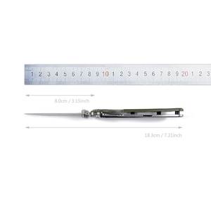 Cuchillo plegable de titanio personalizado, cuchillo de camping con mango G10 - Product Image 5