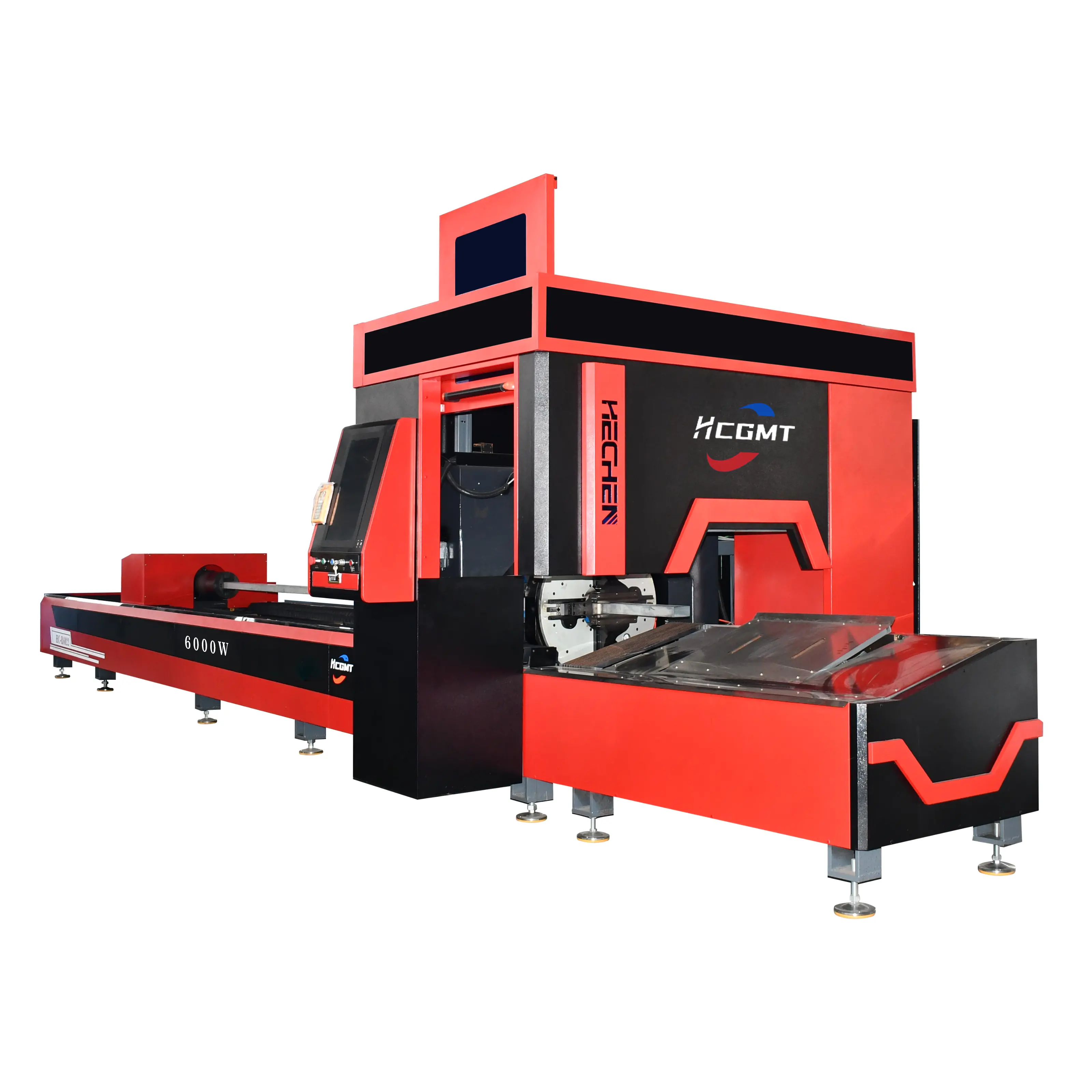 Máquina de corte CNC de alta precisão para tubos de alumínio e metal a laser de fibra 6000W
