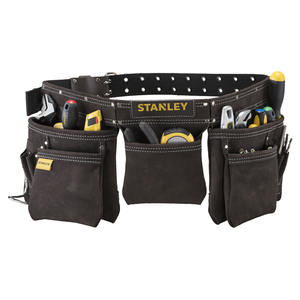 Étui à outils Stanley en cuir double, robuste, avec plusieurs poches pour la menuiserie et la construction - Product Image 1