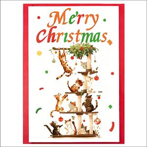 Cartes de vœux de Noël charmantes avec illustrations détaillées sur papier blanc brillant, impression numérique, option de logo personnalisé pour - Product Image 5
