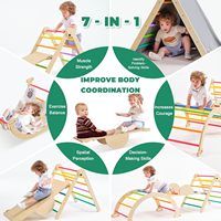 Holz kletter leiter Spielgeräte Kids Triangle Kletterer für das Indoor-Klettern für Kleinkinder
