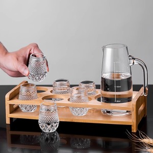 Verre à vin en cristal de 1 oz à motif diamant créatif, prix de gros, pour spiritueux, liqueur et <span class=keywords><strong>tequila</strong></span> - Product Image 4