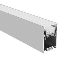 Perfil de Aluminio LED T5 de 50*75MM Personalizado, Iluminación de Oficina, Decoración de Techo, Plegable y Soldable, Serie 6000