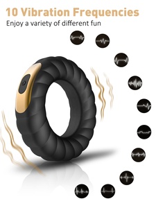 Atraso Penis Anéis Masturbação para o Homem Choque Vibração Próstata Massageador Sem Fio Penis Manga Coelho Clitóris Vibradores - Product Image 3