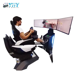 YHY Vr/ar/mr Equipment 3 Screen 9d Vr Game Machine Riding 3 Dof Driving Motion Vr Racing Simulator