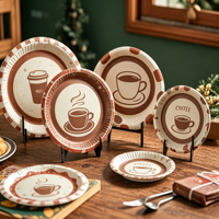 Assiettes en papier jetables écologiques et résistantes pour les fêtes et la maison