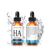 Sérum d'acide hyaluronique biologique à étiquette privée OEM, hydratant, anti-âge, raffermissant, soin de la peau du visage, vitamine C et E liquide