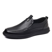 Nouvelles arrivées : chaussures homme en cuir pleine fleur, style business casual, dessus en cuir véritable souple, antidérapantes, confortables pour tous les jours.
