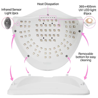 Lampe à ongles UV ZHIJIA 380W Sun X26 Max, boîtier en plastique, lumière LED professionnelle à séchage rapide pour salon et usage domestique, portable, pour vernis gel
