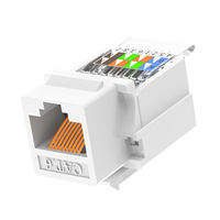 Venta al por Mayor HY-CONNECT 90 °   Conector Keystone RJ45 Cat5e UTP sin Herramientas, Material de PC, Conector Modular de Alta Densidad