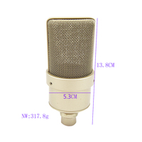 MAI AO TF103 Boîtier et accessoires d'assemblage en métal argenté pour microphone à condensateur DIY, pour usage en studio - Fabriqué au Guangdong