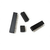 Connecteur femelle double rangée Huali 2,0 mm/6,35 mm, hauteur en plastique 635 mm, 1p/2p/4/5/8/10/15/20 prises