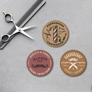 Letrero Metálico Redondo Vintage <span class=keywords><strong>de</strong></span> Barbería con Diseño <span class=keywords><strong>de</strong></span> Poste <span class=keywords><strong>de</strong></span> Barbero y Herramientas - Product Image 3