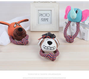 Juguetes para Perros con Forma de Animales de Dibujos Animados, Juguete de Peluche con Sonido, Juguete de Cuerda de Algodón para Masticar - Product Image 3