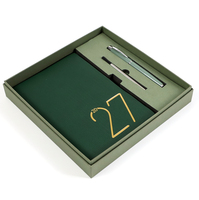 Carnet de notes A5 de luxe personnalisé 2027 en cuir PU souple, coffret cadeau de gratitude, journal-agenda-planificateur quotidien avec boîte et stylo