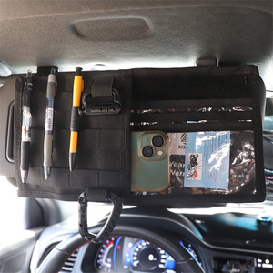 ถุงเก็บของบังแดดในรถยนต์ 4-7 ช่องใส่การ์ด ที่เก็บสายเคเบิลข้อมูล สำหรับกระจกหน้ารถ ใช้ทั่วไป - Product Image 1