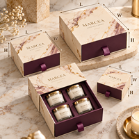 Boîte coulissante de luxe personnalisée imprimée, en carton couché gaufré, pour pots cosmétiques