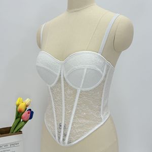 Fashion Hollow Lace <strong>Sequin</strong> Camisole Transparent Sleeveless <strong>Crop</strong> <strong>Tops</strong> Streetwear Tanks Lace <strong>Sequin</strong> Corset Ladies - Product Image 6