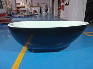 Black X-ZURA Indoor Modern Freestanding Eco-Friendly Rectangle Acrylic Soaking <b>Bath</b> Tub Massage Whirlpool Faucet Included - Product Image 1