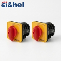 Saklar Cam Pemilih Tegangan Si&hel 10A 3 Fasa 660V 4 Posisi 0-RY-YB-BR Saklar Pengalih Voltmeter untuk Panel Instrumen Meter