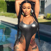 2022 Nieuwe Party Sling Causale Stijlvolle Shiny Sexy Womens Playsuit Een Stuk Bodysuit