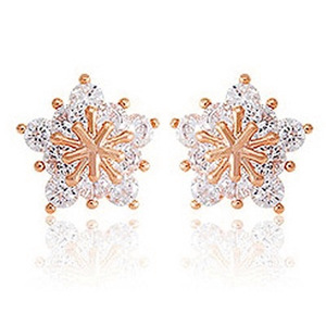 Orecchini a forma di stella con zirconi per donna, graziosi gioielli natalizi alla moda - Product Image 4