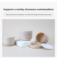 Pot rond biodégradable en paille de blé et PP, écologique et rechargeable, avec couvercle à vis, pour lotions et crèmes de soin, 80g-250g, emballage cosmétique