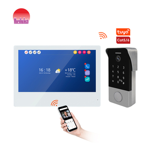 10.1-inch màn hình video chuông cửa với cuộc gọi kiểm soát truy cập tuya Thông Minh Kỹ thuật số cửa quan sát biệt thự Video <span class=keywords><strong>intercom</strong></span> - Product Image 1