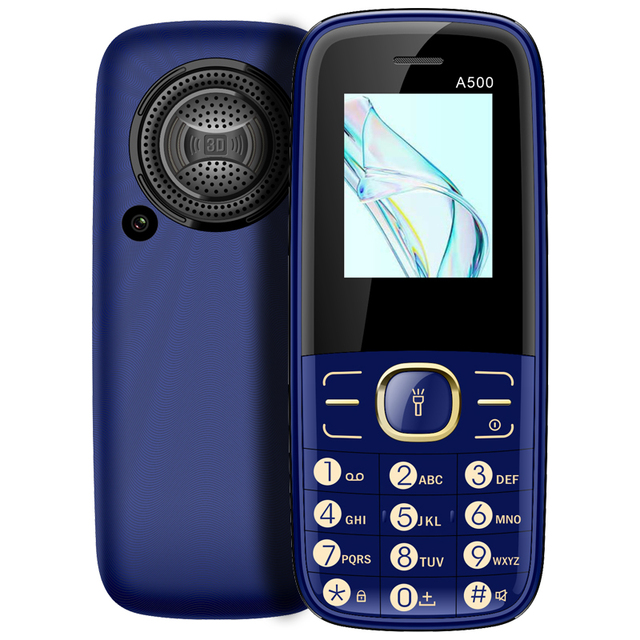 A500 Feature Phones 1.77inch GSM Quad Band Unlocked Cell Phones Large Battery Daul SIM Three SIM Card Older Phone
