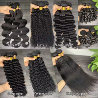 Rambut Vietnam Mentah Super Double Drawn, Ekstensi Rambut Asli untuk Wanita, Warna Alami, Virgin Weaves, Satu Donor, Kutikula Tersusun Rapi