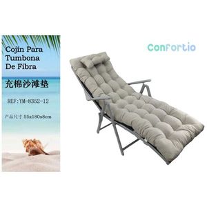 TUMBONA 55*174CM-12, Colchoneta de Playa Rellena de Algodón, Cojines y Almohada para una Relajación Cómoda al Aire Libre - Product Image 3