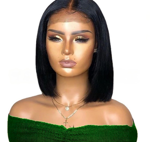 Bob propose des perruques de cheveux raides. Ils proposent des perruques courtes en dentelle transparente sans colle, adaptées aux femmes. - Product Image 1