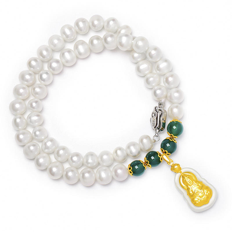 สร้อยคอเดี่ยวสีขาว (ไม่มีกล่อง) (45ซม.)