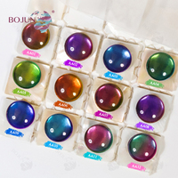 Poudre Magique Effet Miroir Optique Caméléon Changeant de Couleur pour Nail Art de Luxe avec Effet Miroir Diamant Brillant