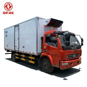 Dongfeng 5.1m 120HP/140HP ตู้แช่แข็งและตู้เย็นสด van 6 ตัน/7 ตัน/8 ตัน/เย็นโซ่รถบรรทุกจัดส่งตู้เย็น