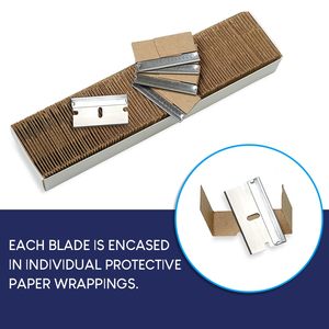 Lưỡi Dao Cạo Bằng Thép Không Gỉ Lưỡi Cạo An Toàn Thẳng Lưỡi Dao Cạo Một Cạnh 100 Gói - Product Image 5