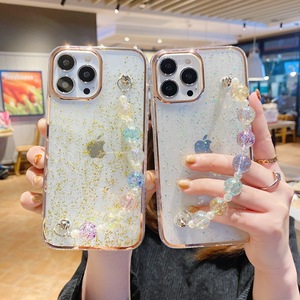 Étui à paillettes pour <span class=keywords><strong>iphone</strong></span>, <span class=keywords><strong>coque</strong></span> de luxe à paillettes, antichoc, avec chaîne plaquée or, transparent, pour modèle <span class=keywords><strong>11</strong></span> - Product Image 3