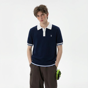 니트 의류 폴로 티셔츠 브랜드 디자이너 자수 폴로 셔츠 최고급 폴로 남성용 면 폴로 셔츠 - Product Image 6