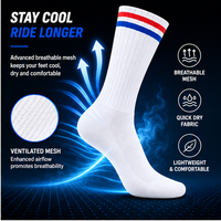 Nouvelles chaussettes de cyclisme aérodynamiques en tissu épissé unisexe pour usage d'équipe